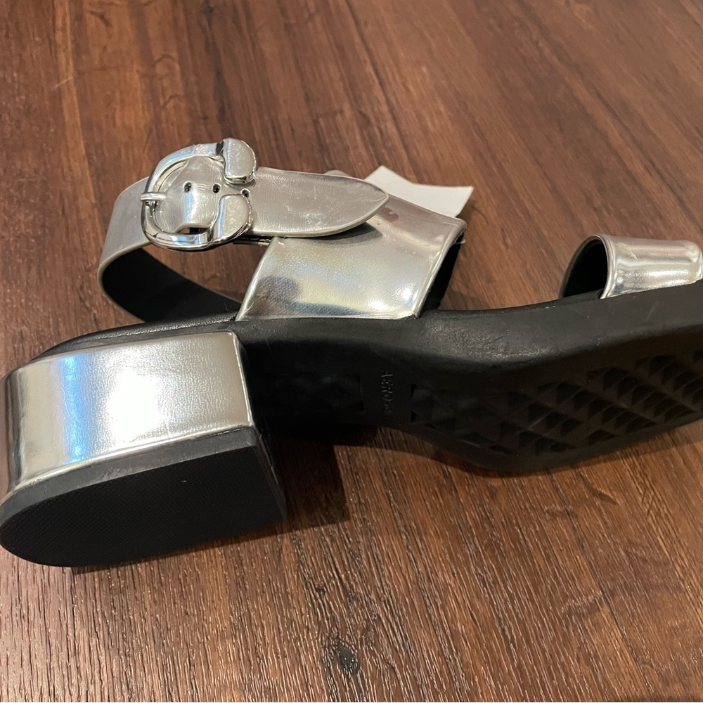 Brand New Aerosoles Silver Women's Sandals - Picture 2 of 5